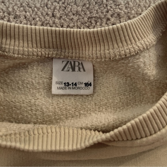 Zara Beige Embellished Girl's Sweater Size 13-14 - Picture 4 of 6